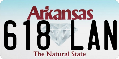 AR license plate 618LAN
