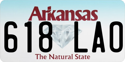 AR license plate 618LAO