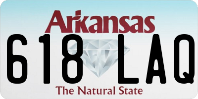 AR license plate 618LAQ