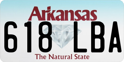 AR license plate 618LBA