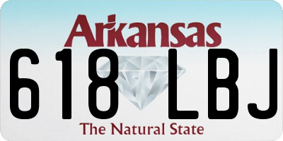AR license plate 618LBJ