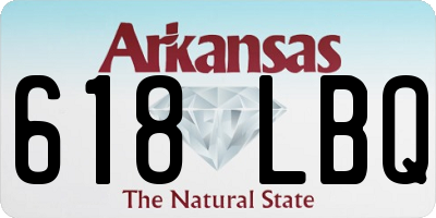 AR license plate 618LBQ