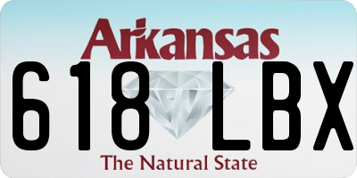 AR license plate 618LBX