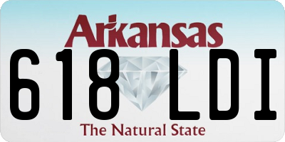 AR license plate 618LDI