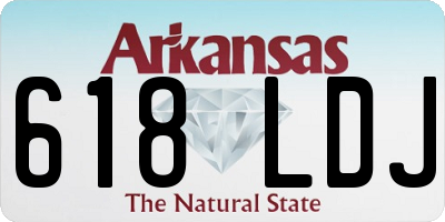 AR license plate 618LDJ