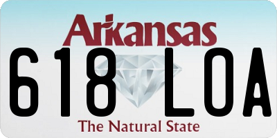 AR license plate 618LOA