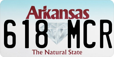AR license plate 618MCR