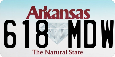 AR license plate 618MDW