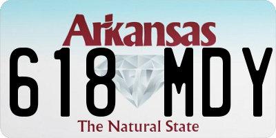 AR license plate 618MDY