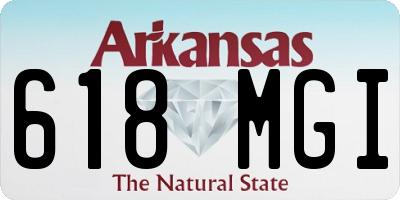 AR license plate 618MGI