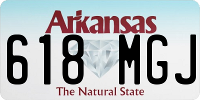 AR license plate 618MGJ