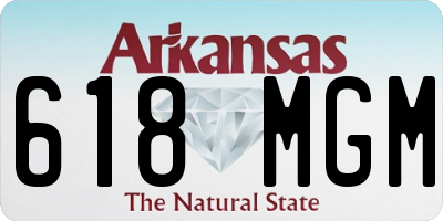 AR license plate 618MGM