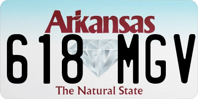 AR license plate 618MGV