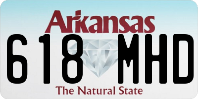AR license plate 618MHD