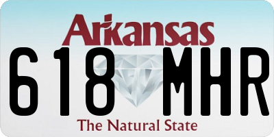 AR license plate 618MHR