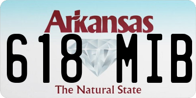 AR license plate 618MIB