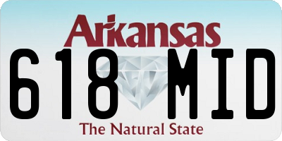 AR license plate 618MID