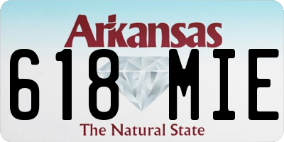 AR license plate 618MIE