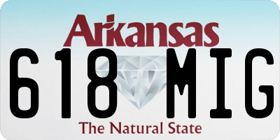 AR license plate 618MIG