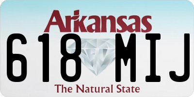 AR license plate 618MIJ