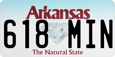 AR license plate 618MIN