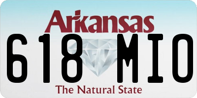AR license plate 618MIO