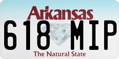 AR license plate 618MIP