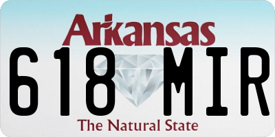 AR license plate 618MIR