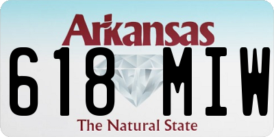 AR license plate 618MIW