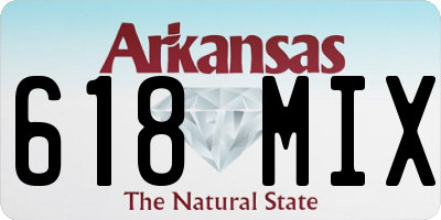 AR license plate 618MIX