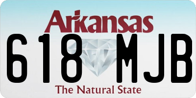 AR license plate 618MJB