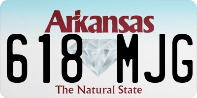 AR license plate 618MJG