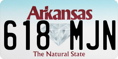 AR license plate 618MJN