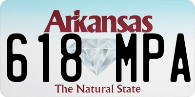 AR license plate 618MPA