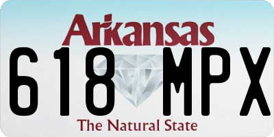 AR license plate 618MPX
