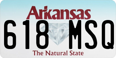 AR license plate 618MSQ