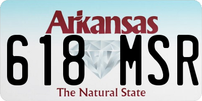 AR license plate 618MSR