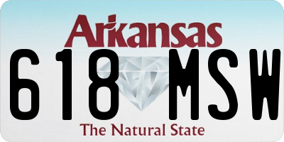 AR license plate 618MSW
