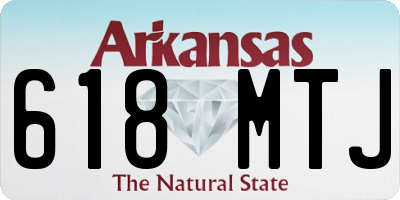AR license plate 618MTJ