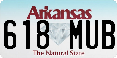 AR license plate 618MUB