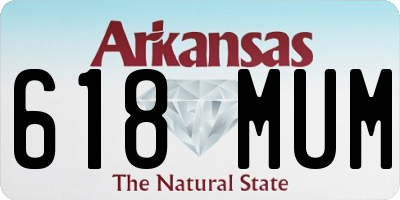 AR license plate 618MUM