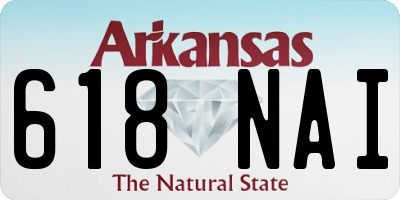 AR license plate 618NAI