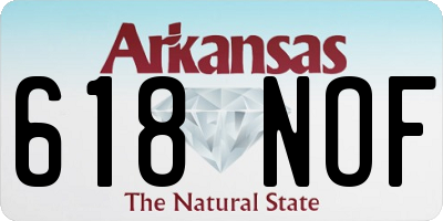 AR license plate 618NOF