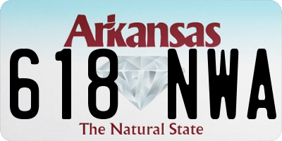 AR license plate 618NWA