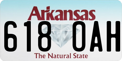 AR license plate 618OAH