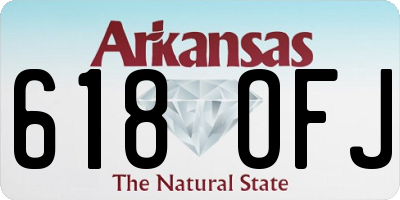 AR license plate 618OFJ