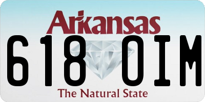 AR license plate 618OIM