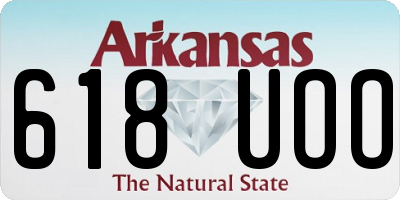 AR license plate 618UOO