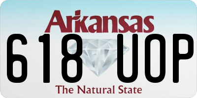 AR license plate 618UOP
