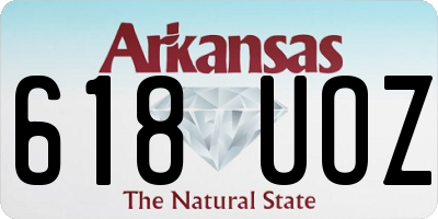 AR license plate 618UOZ